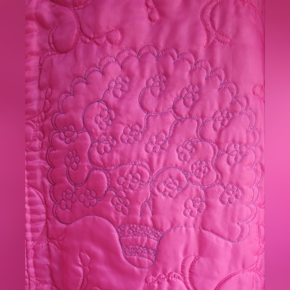 Charles & CO Pink Quilted Embroidered House Coat 1960s - Picture 6 of 6